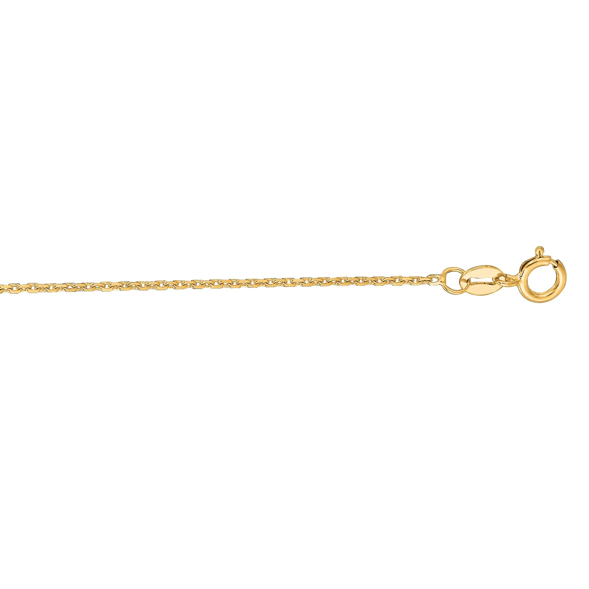 10K Gold 1.1mm Diamond Cut Cable Chain