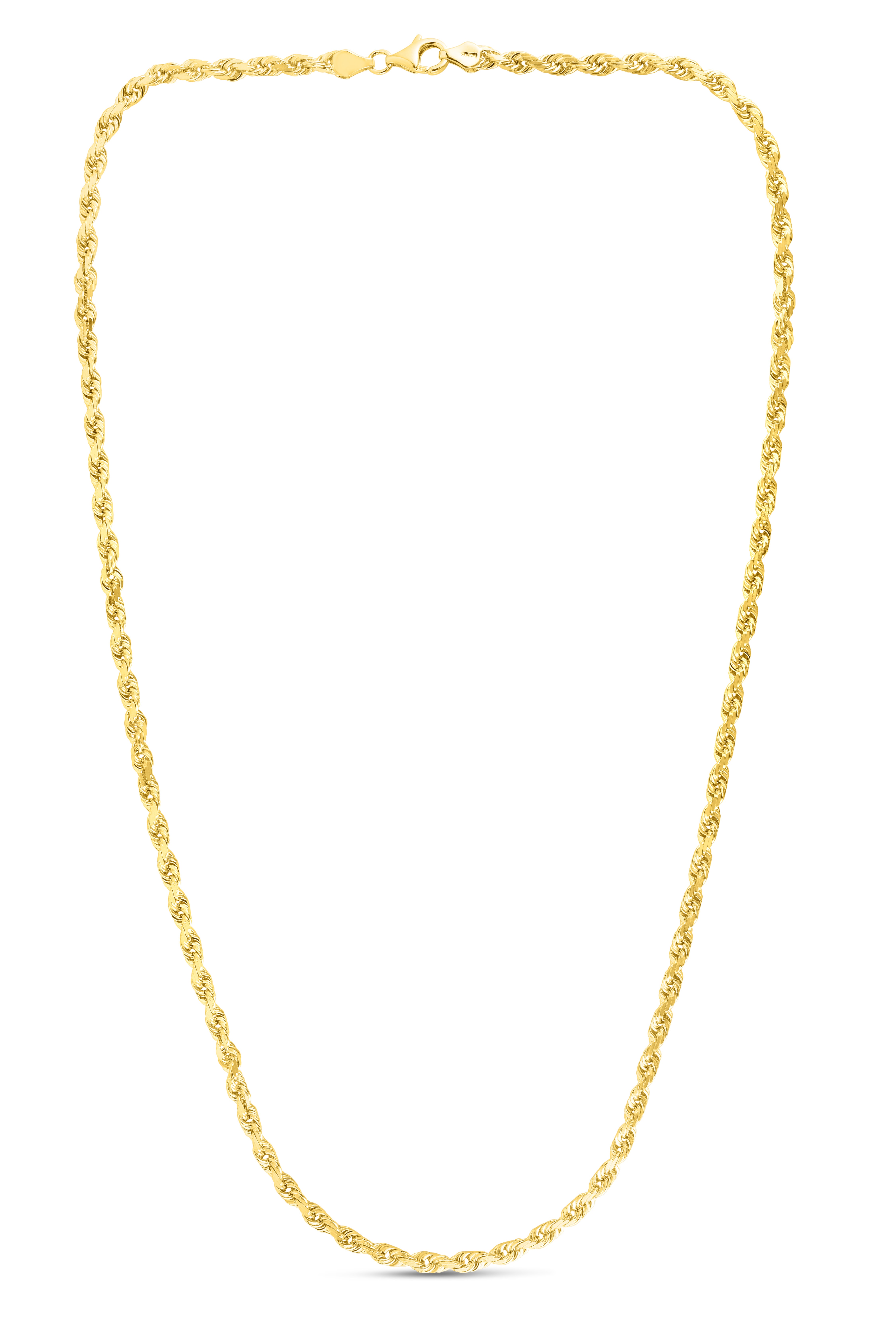 10K Gold 5.0mm Solid Diamond Cut Royal Rope Chain