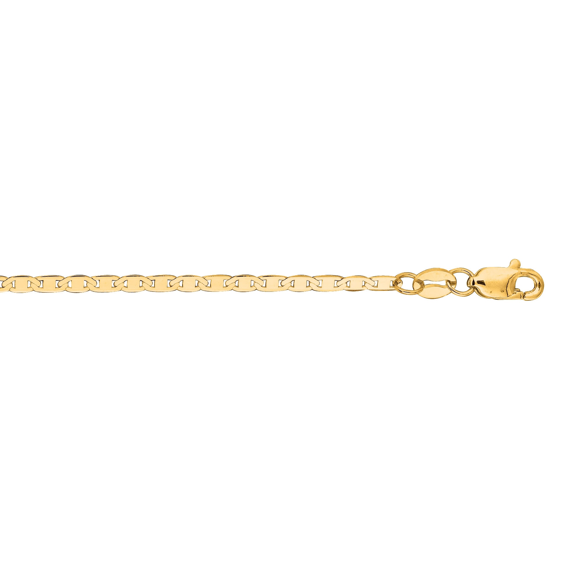 10K Gold 1.7mm Mariner Chain