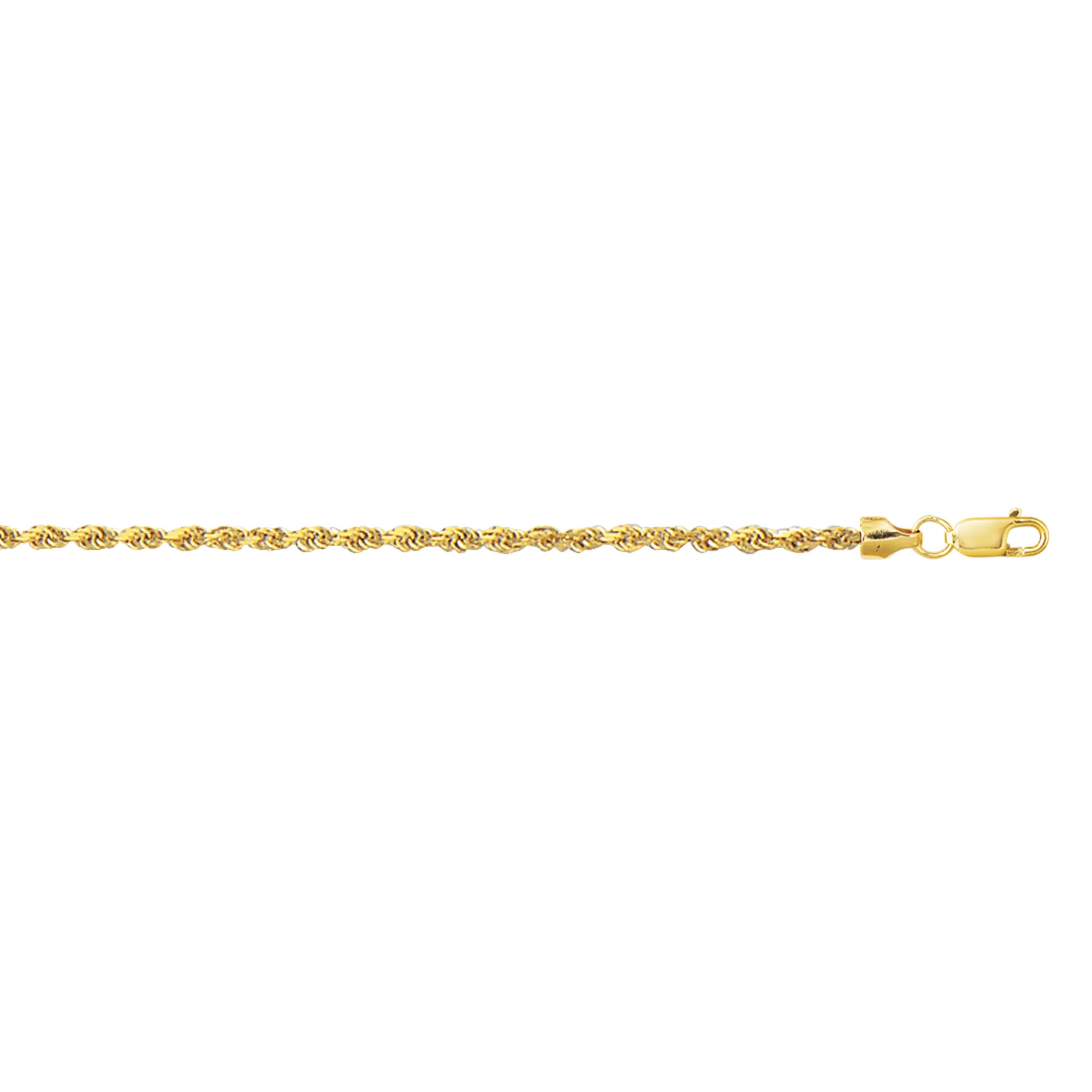 10K Gold 2.0mm Lite Rope Chain