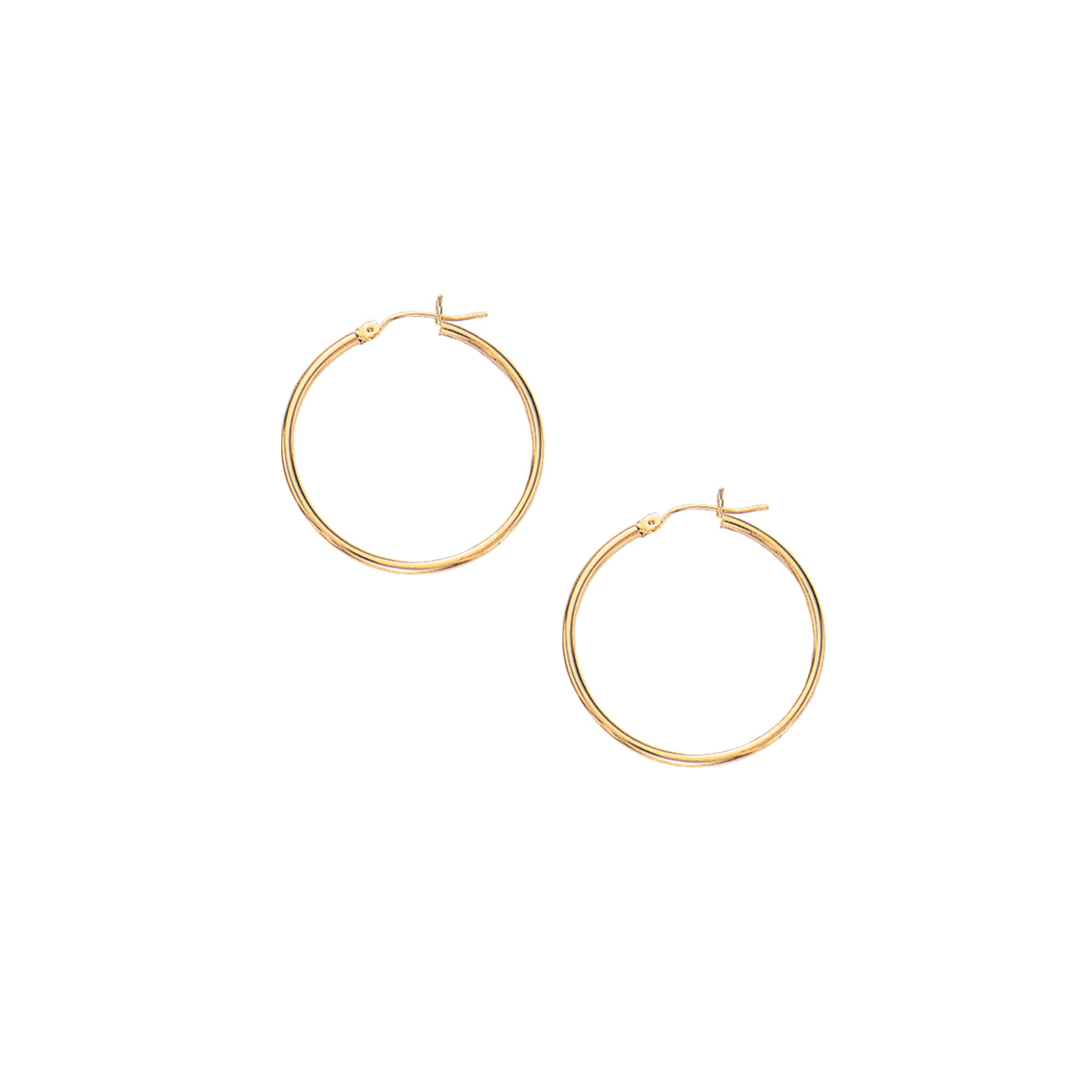 10K Gold 1.5x25mm Hoop Earring