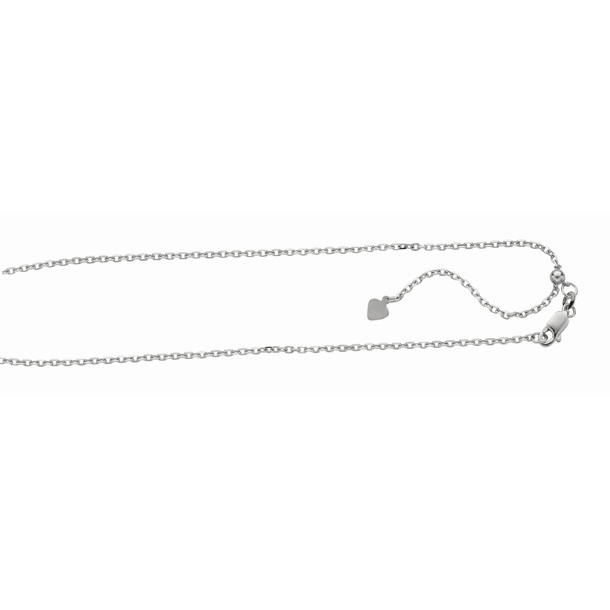 Silver 1.8mm Adjustable Cable Chain