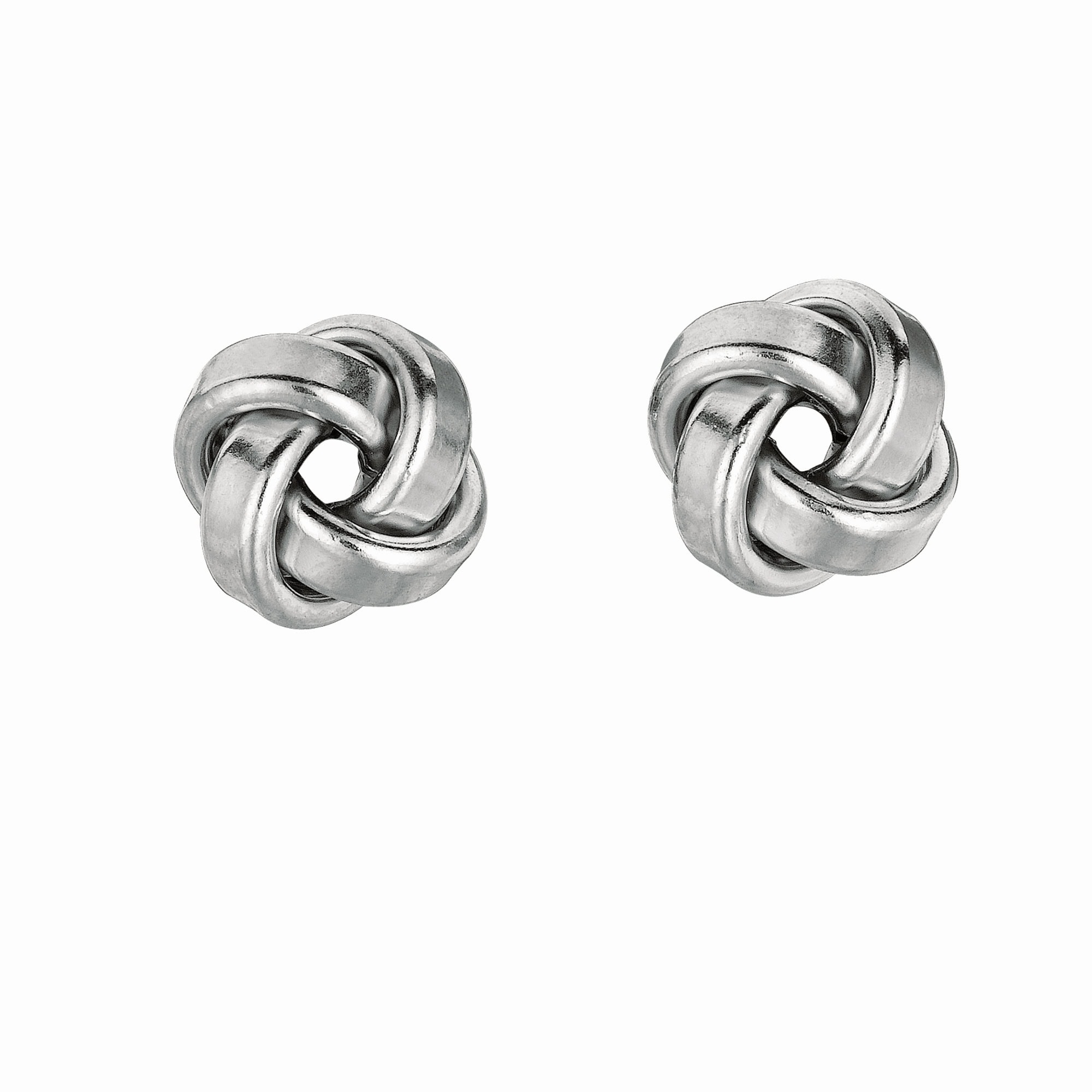 Silver Small Polished Love Knot Earring