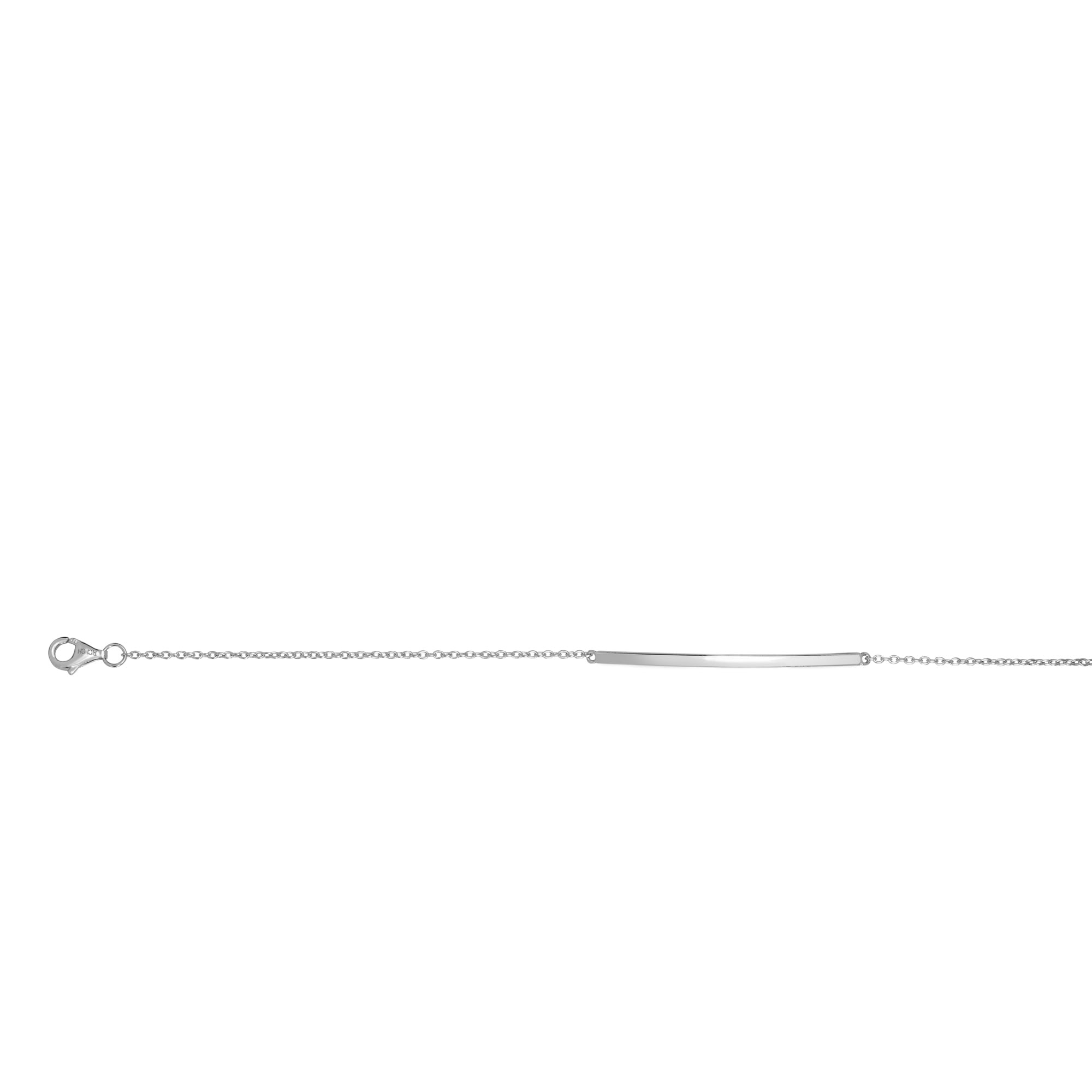 Silver Thin Long Bar Bracelet