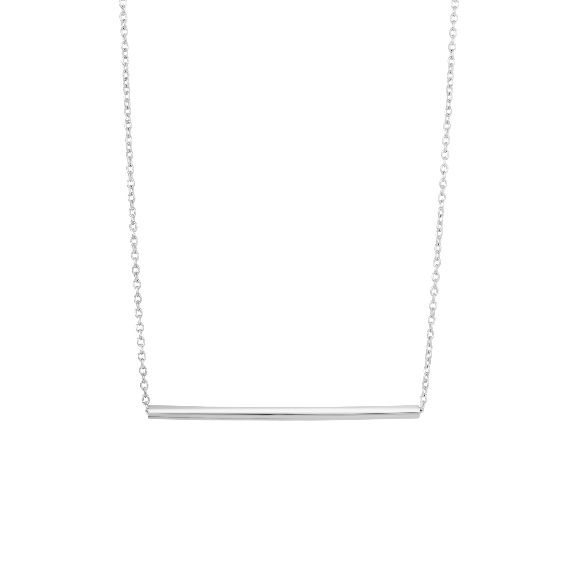Silver Round Bar Necklace