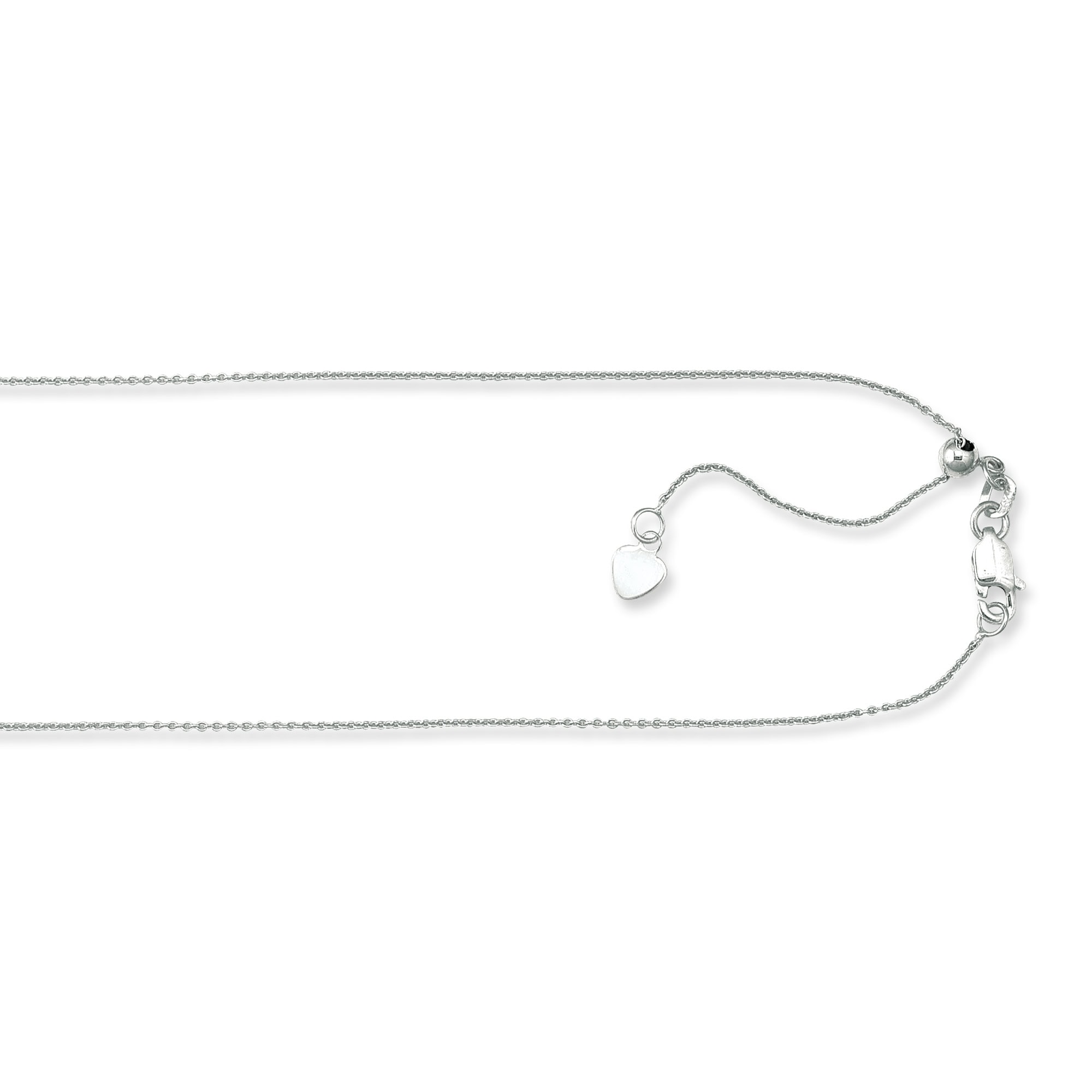 Silver 1.1mm Adjustable Cable Chain