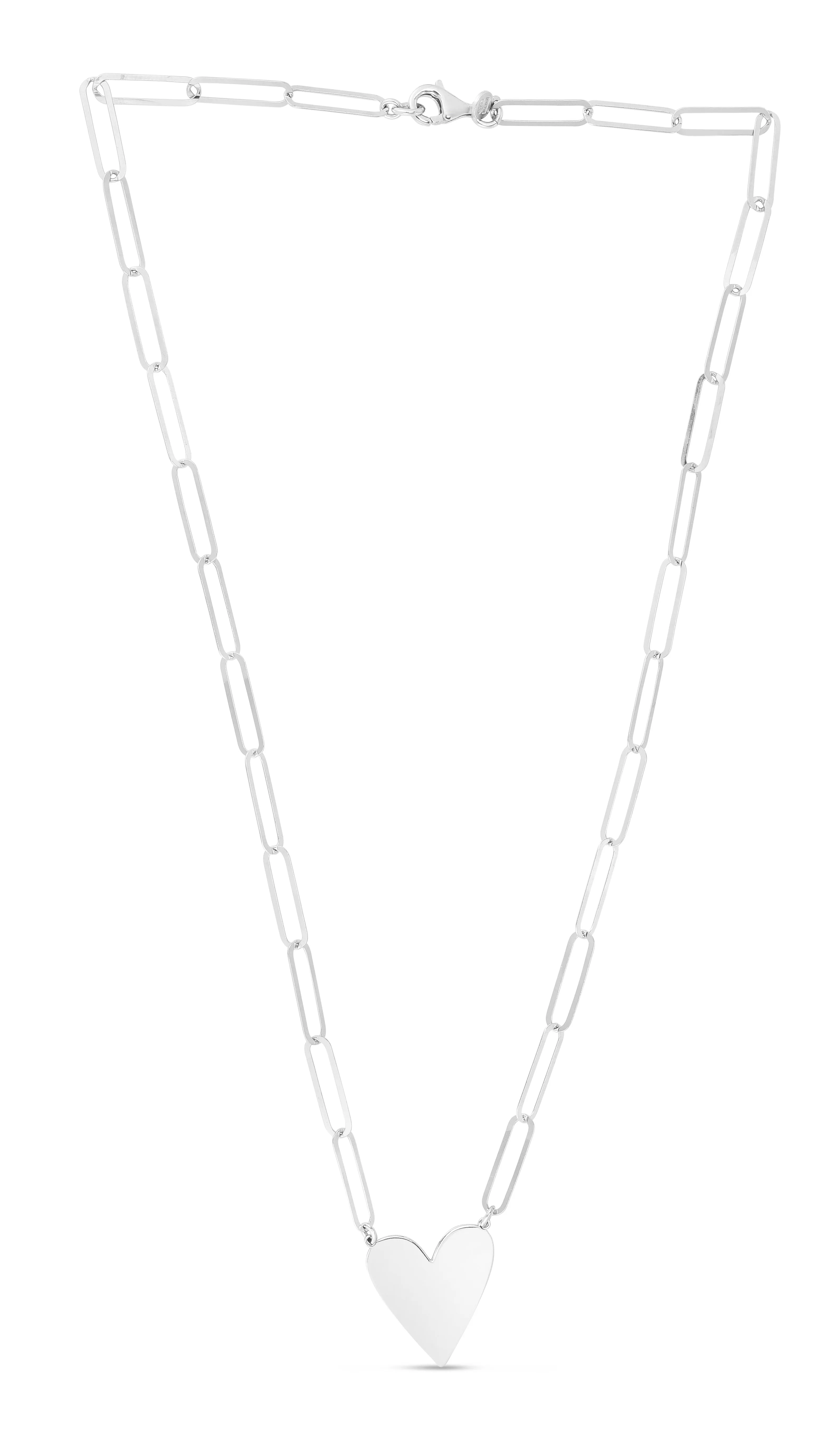 Silver Heart Link Necklace
