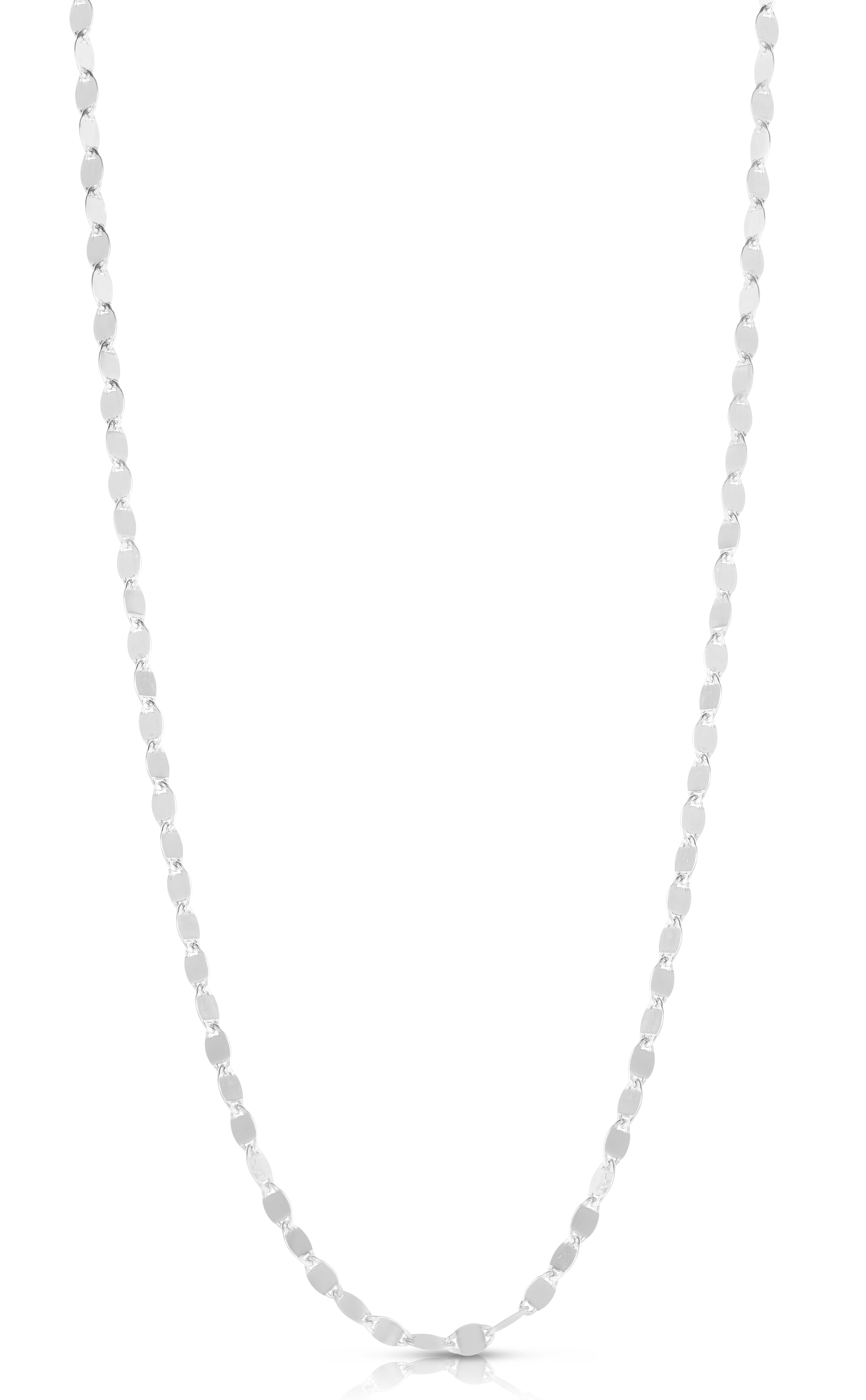 Silver Marina Link 15"-17" Choker Necklace