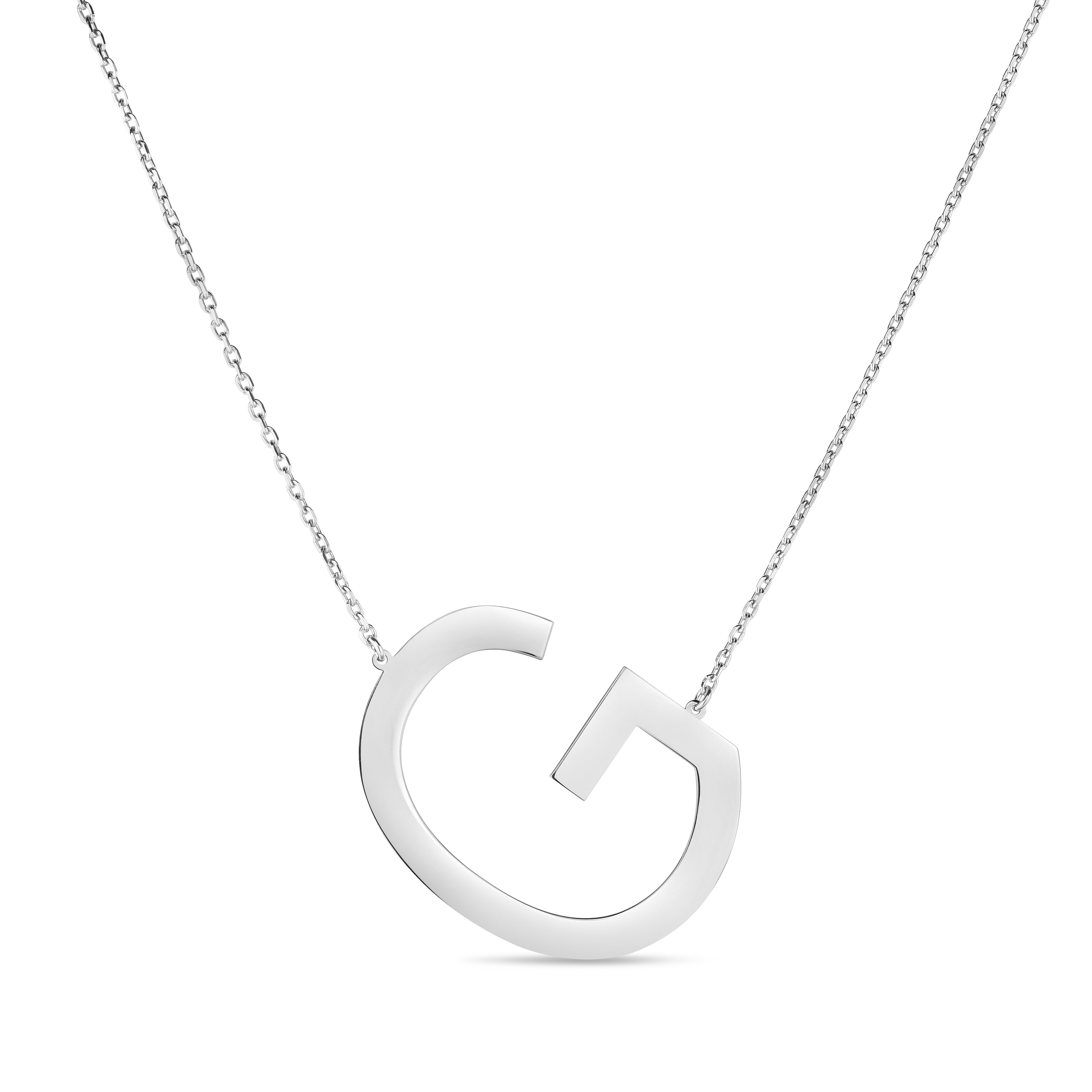 Silver G Letter Necklace
