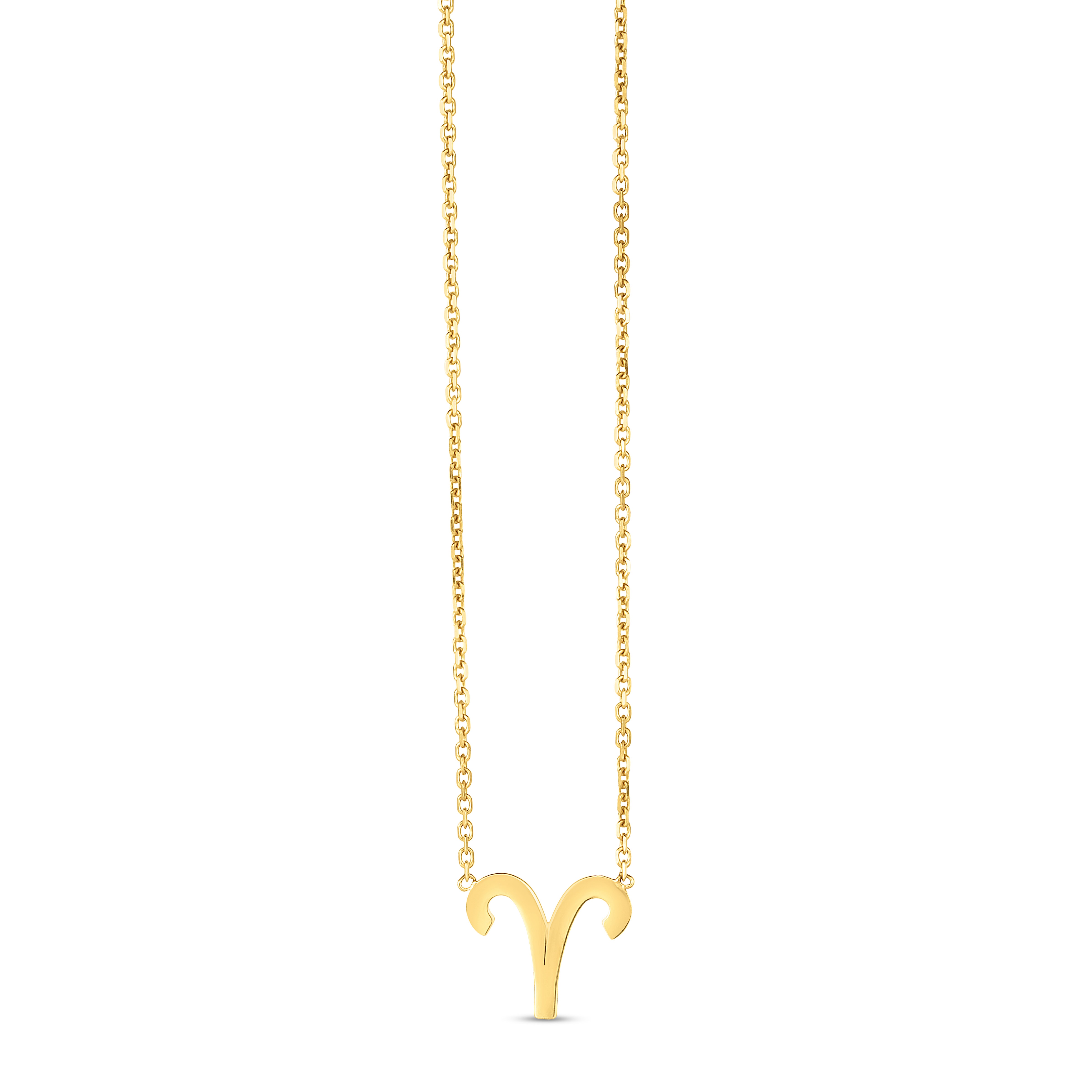 14K Gold Aries Necklace