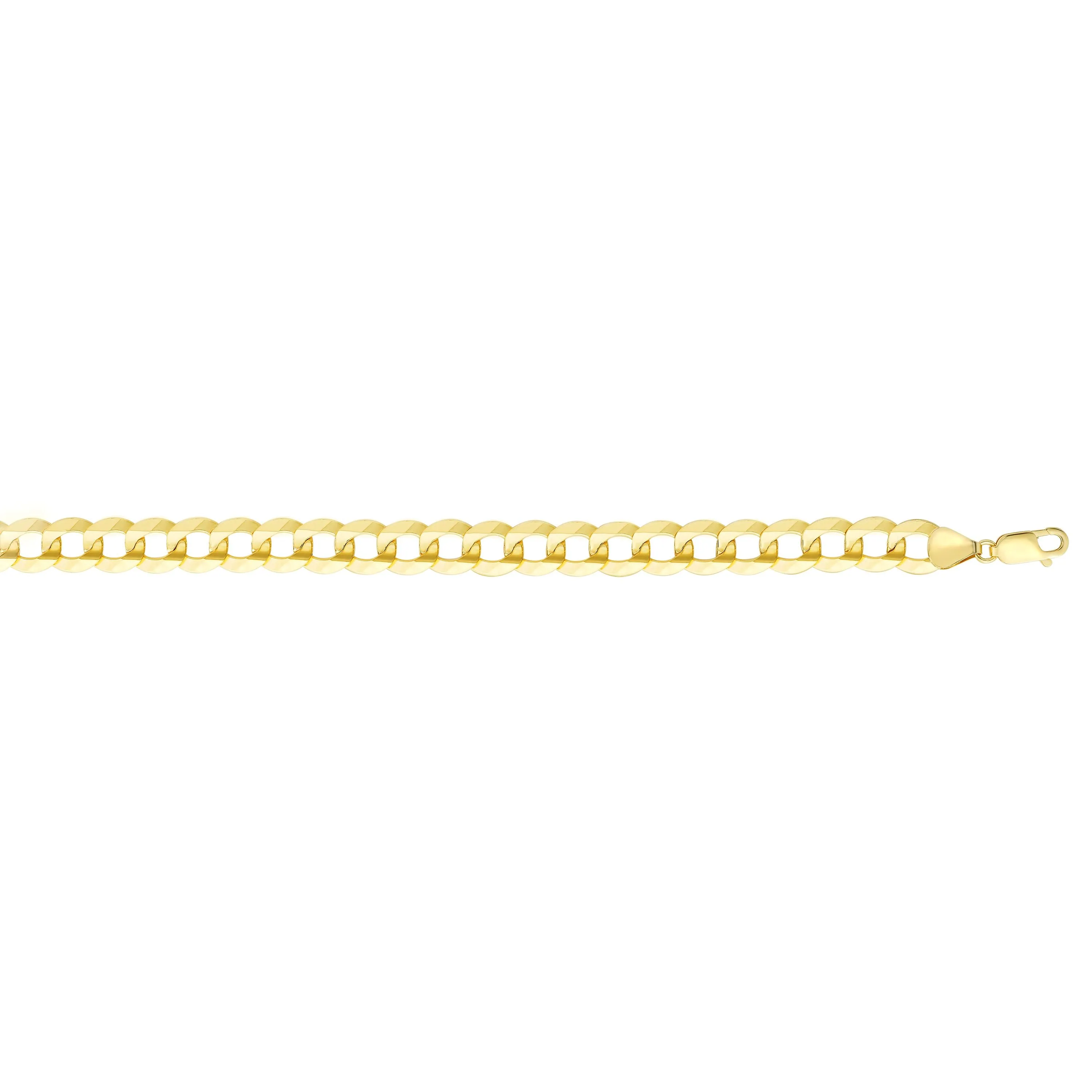 14K Gold 11.23mm Comfort Curb Chain