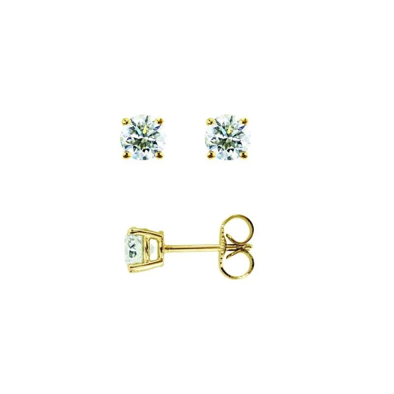 14K Gold .05ct J-K/I1-I2 Round Diamond Stud Earring