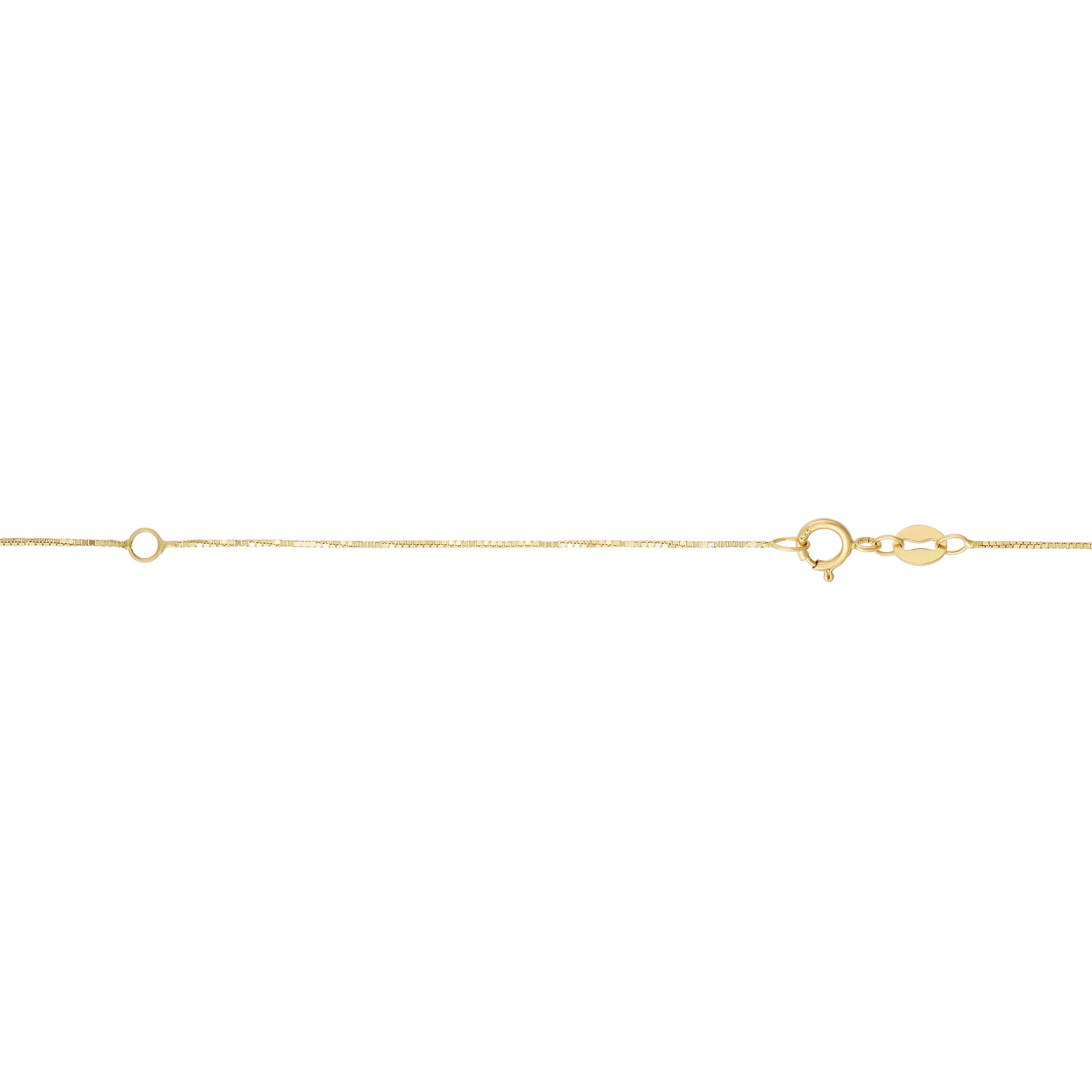14K Gold 0.51mm Double Extendable Box Chain
