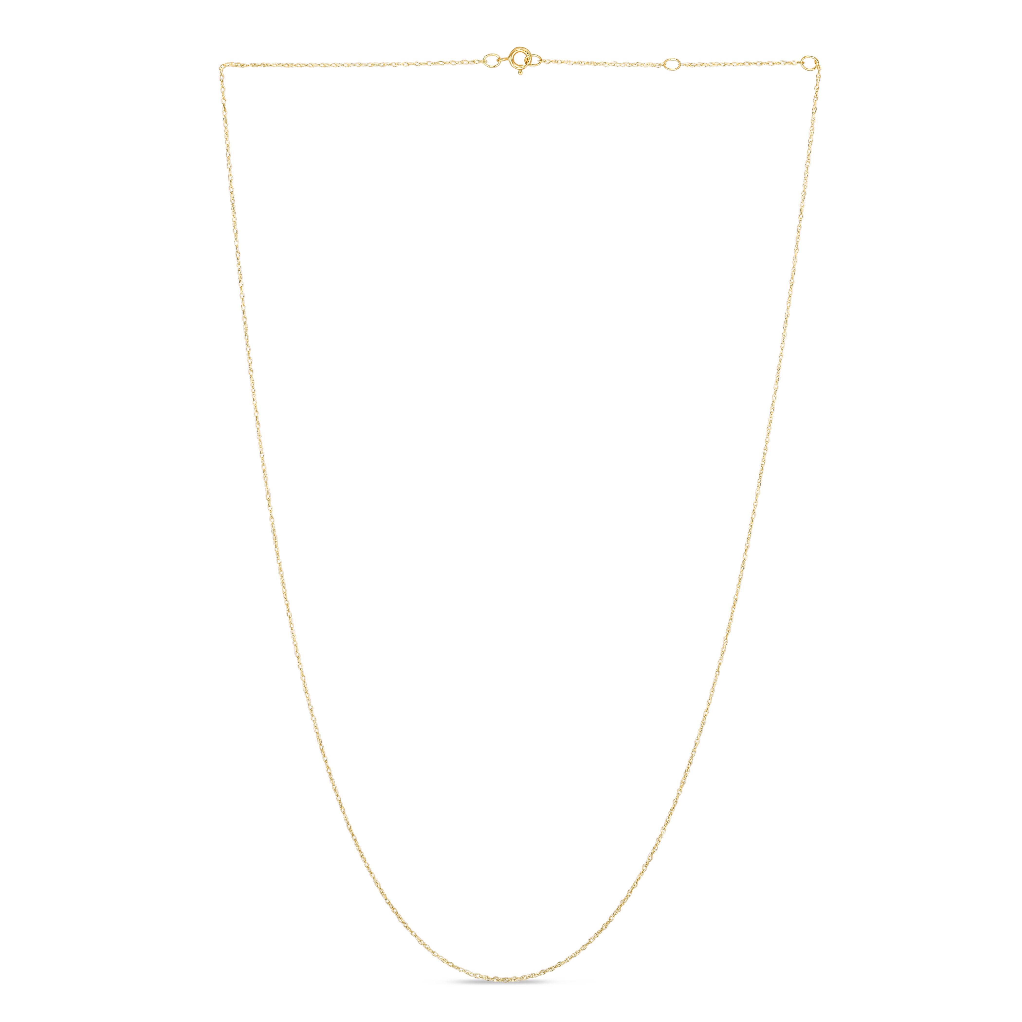 14K Gold .5mm Double Extendable Rope Chain