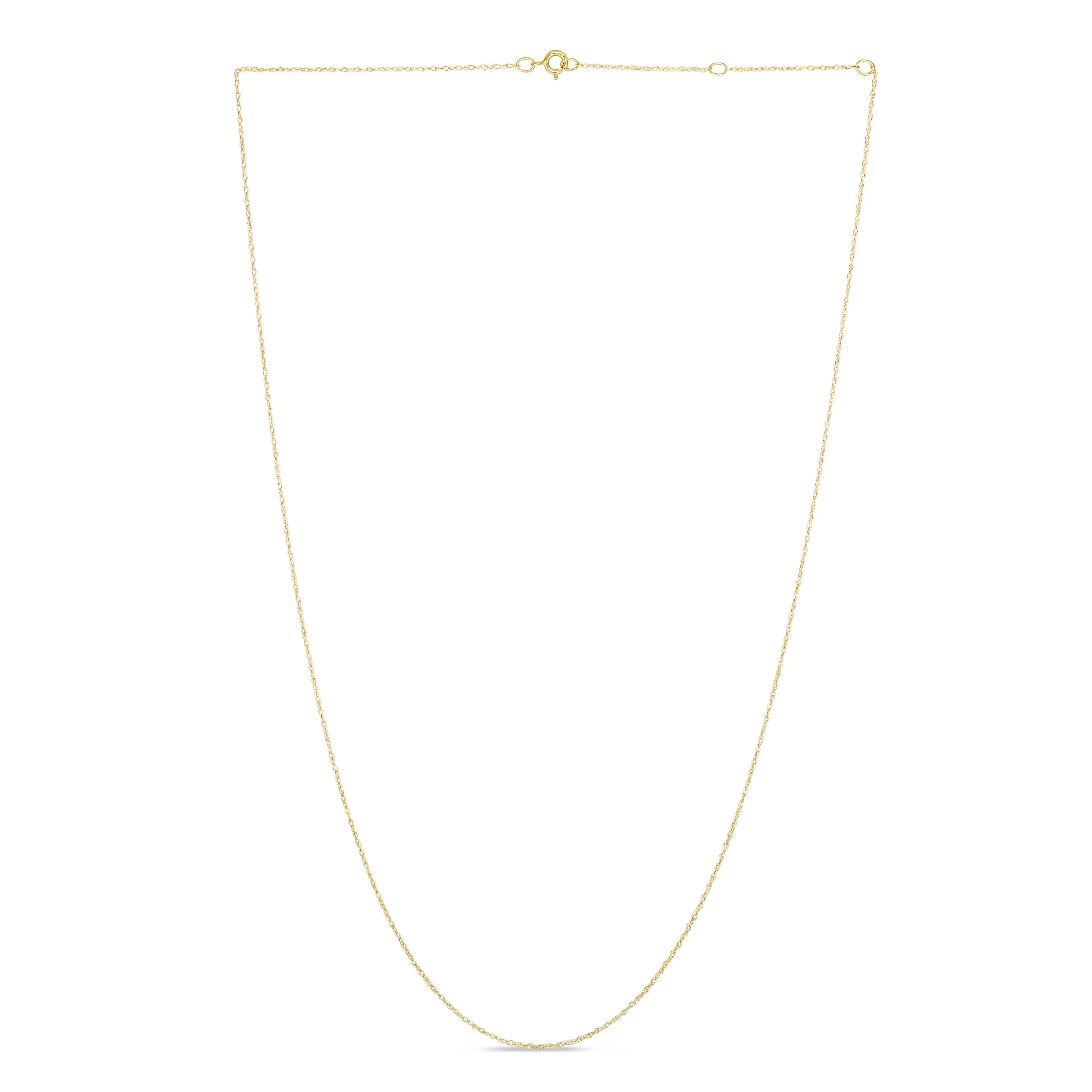 14K Gold .5mm Double Extendable Rope Chain