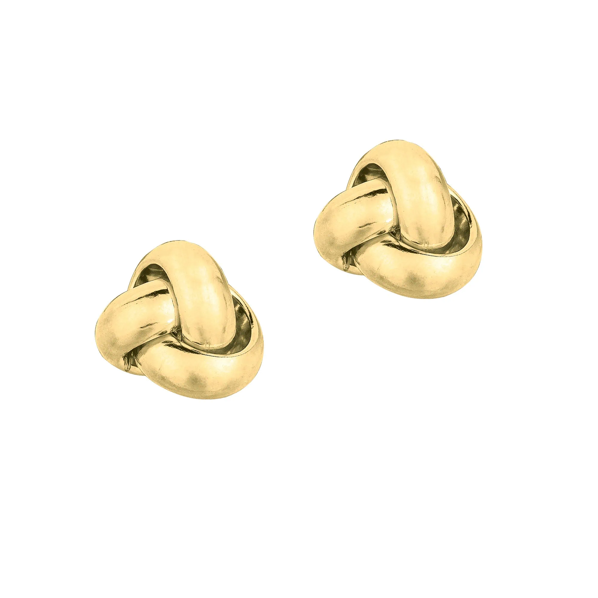 14K Gold Classic Polished Love Knot Stud Earring