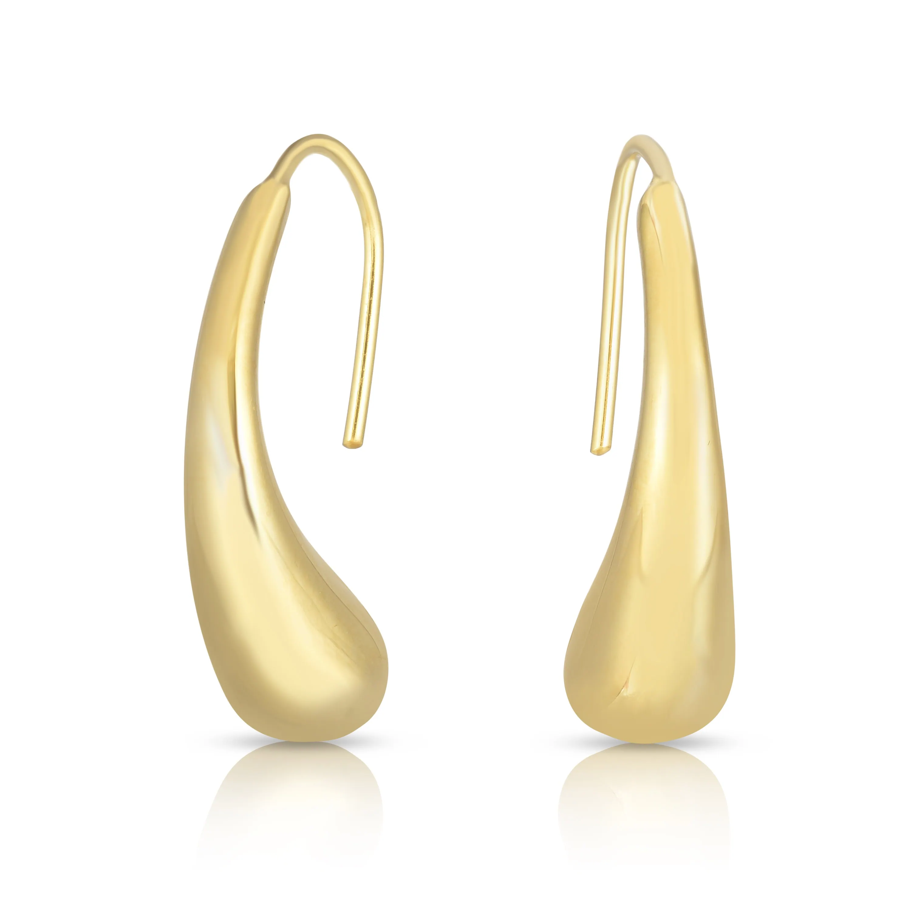 14K Gold Polished Graduated Drop Earring