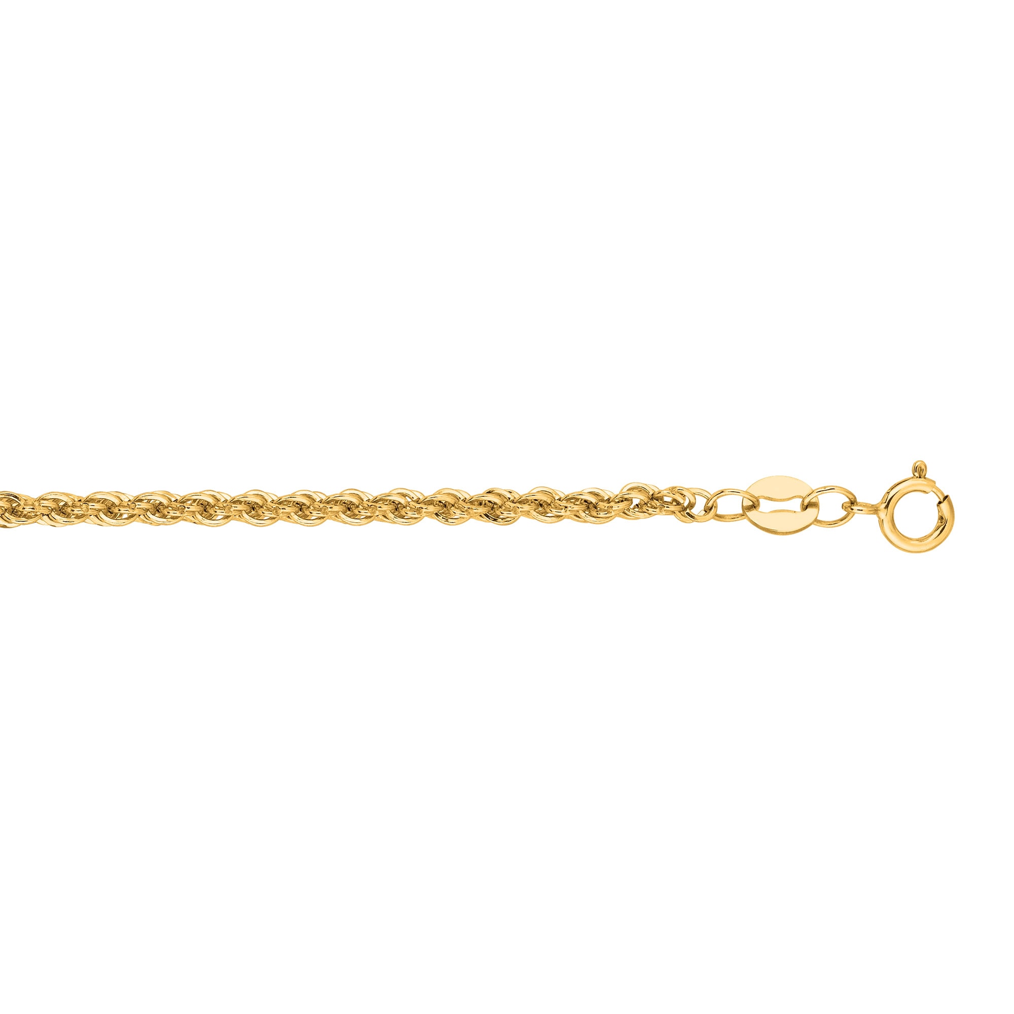 14K Gold 2mm Lite Rope Chain