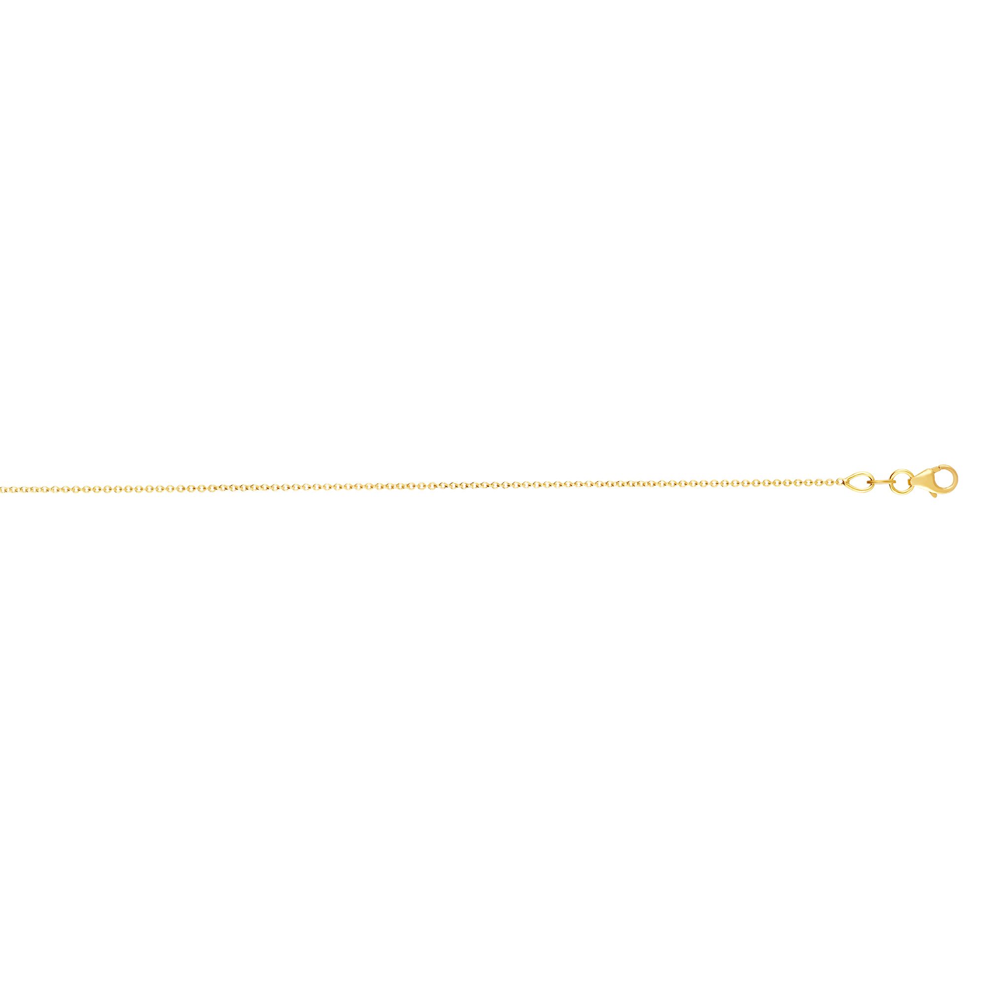18K Gold 1.0mm Extendable Cable Chain
