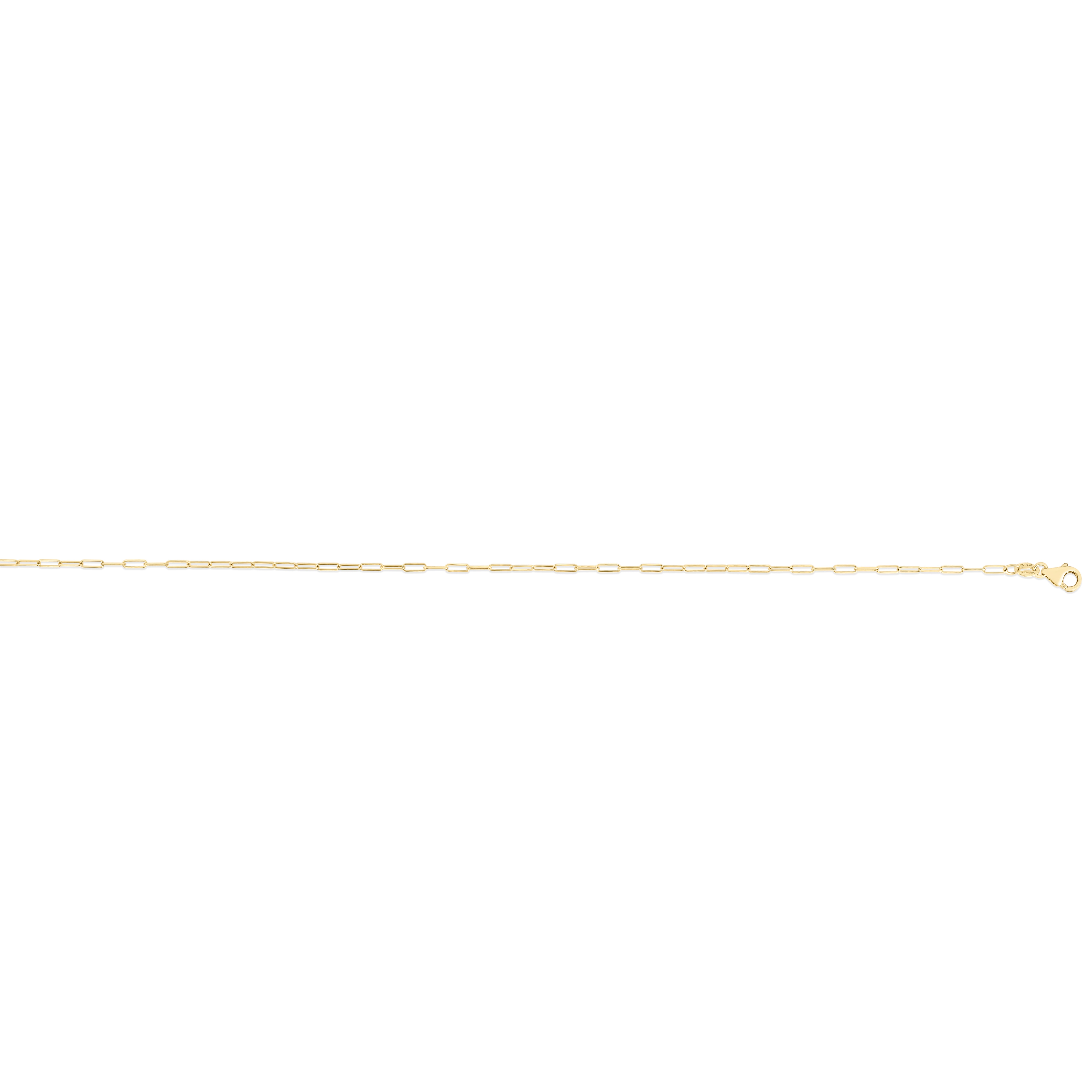 14K 1.2mm Paperclip Necklace