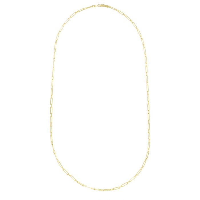 14K Alternating 2.8mm Paperclip Link Chain