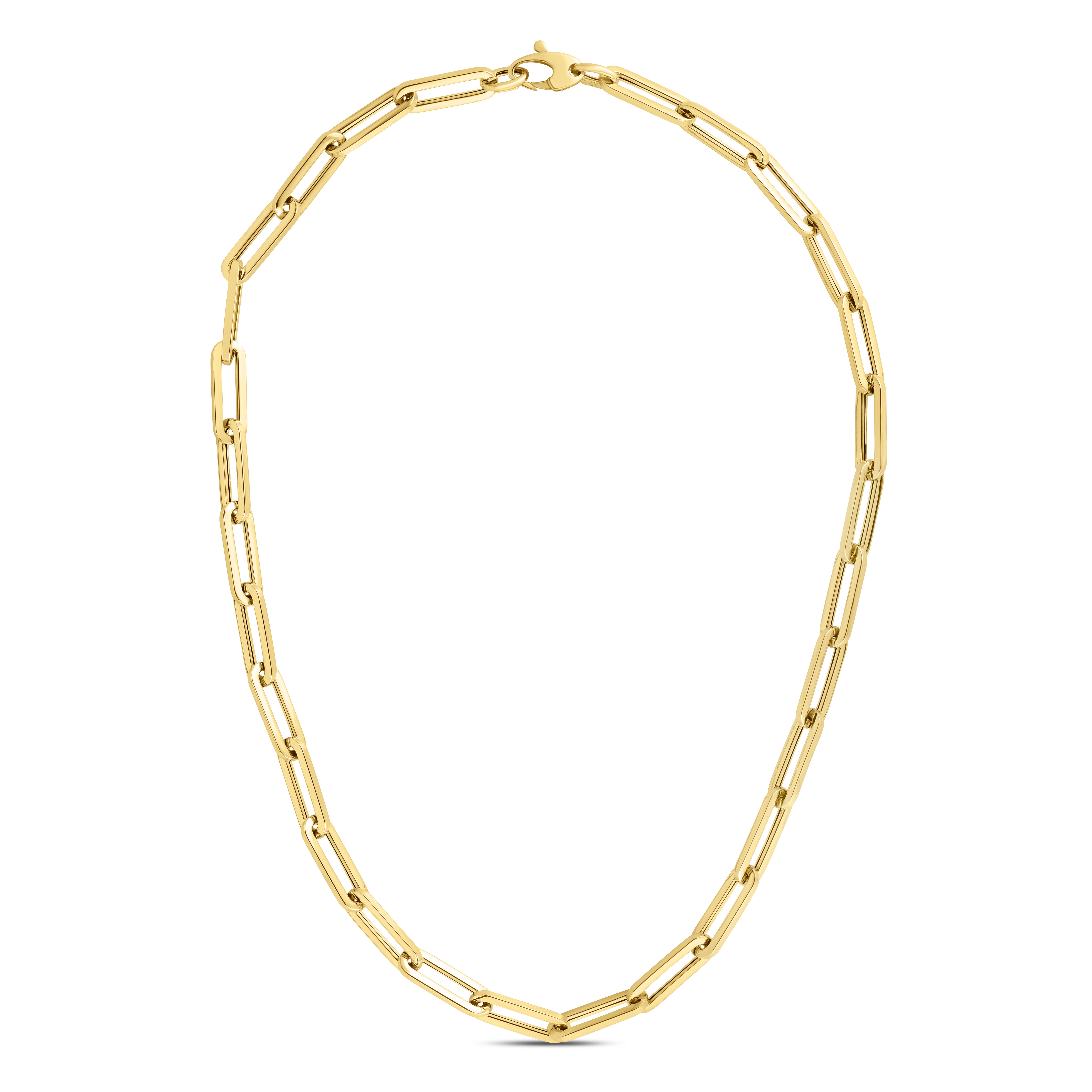 14K Gold 6.1mm Paperclip Chain
