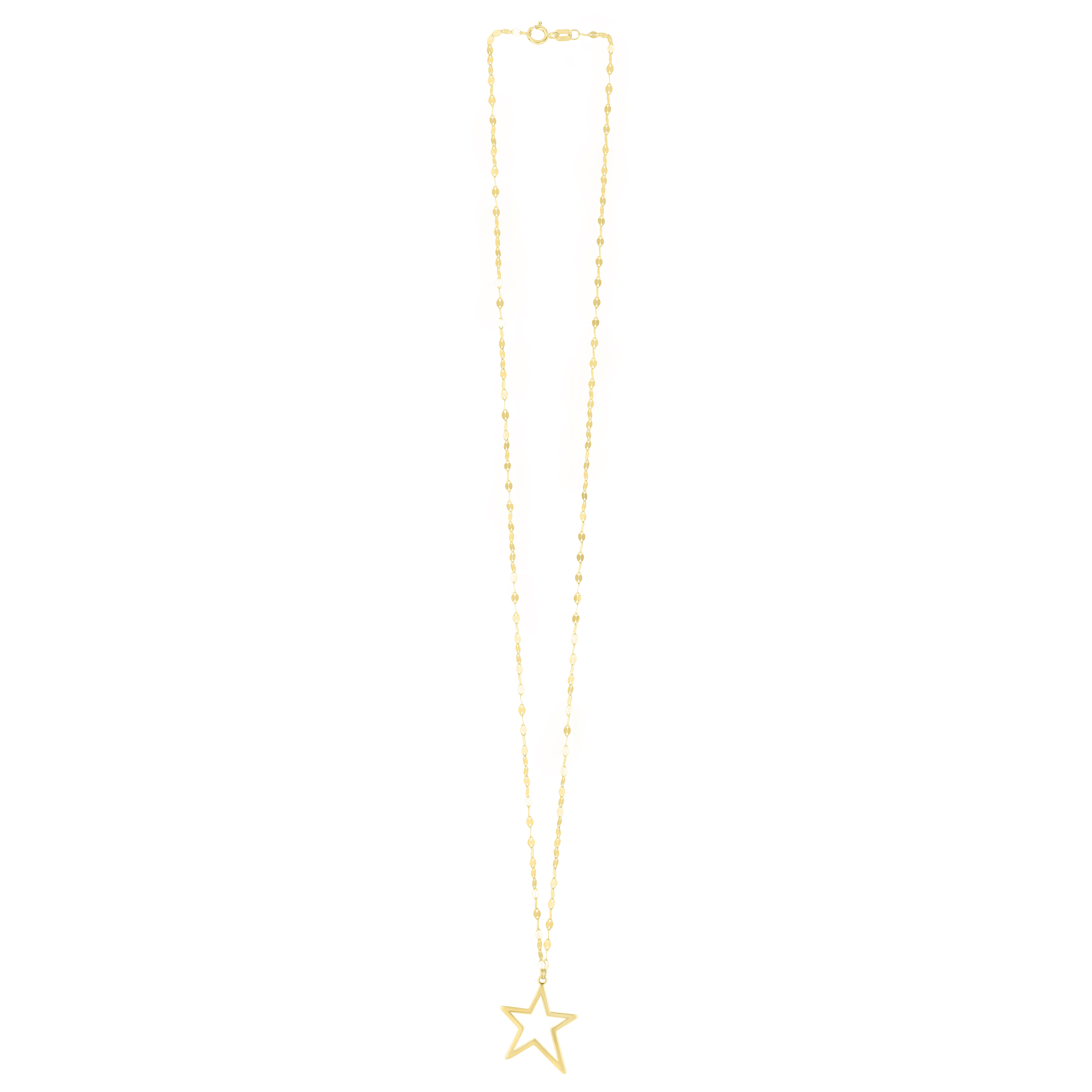 14K Open Star Necklace