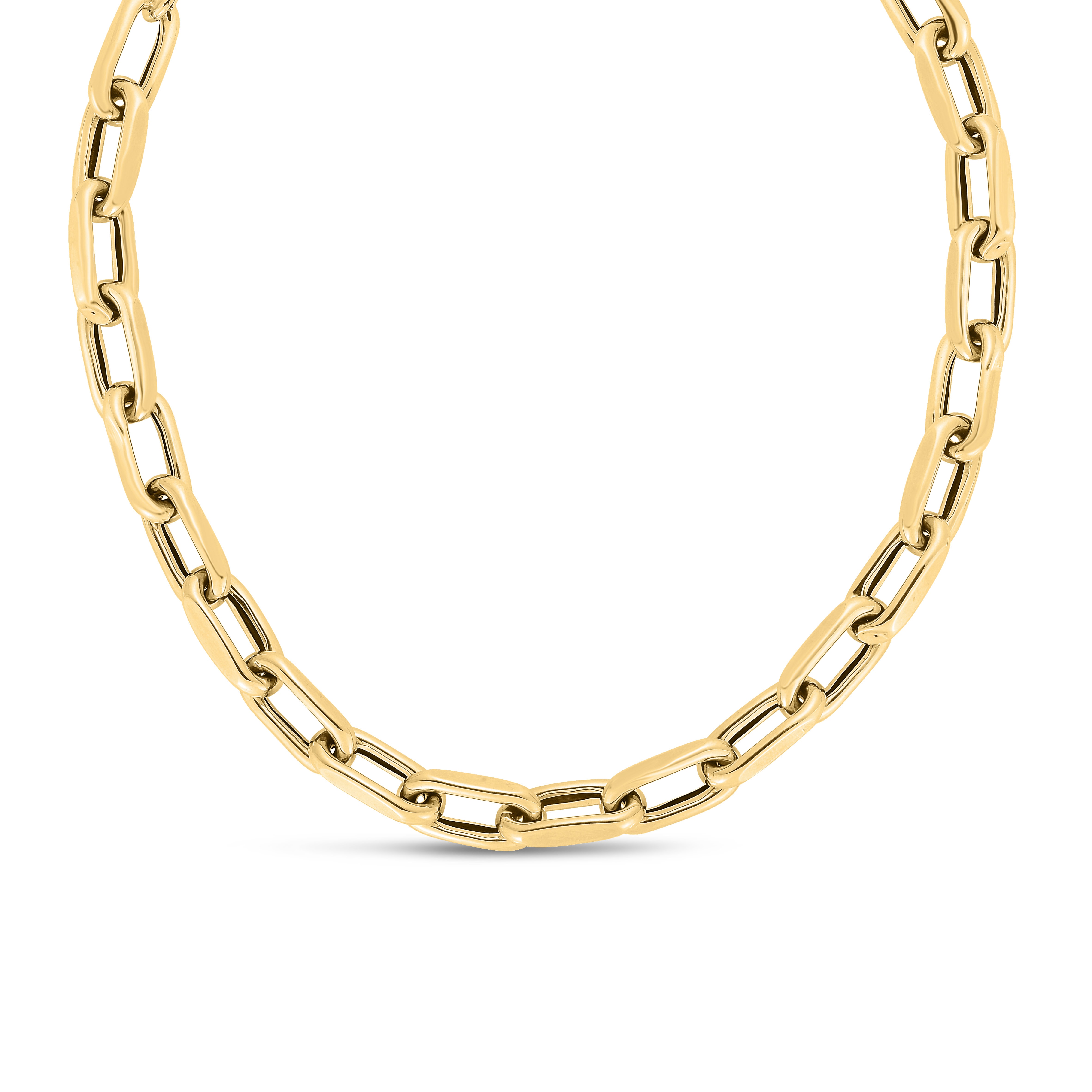 14K 9mm French Cable Fancy Link Chain