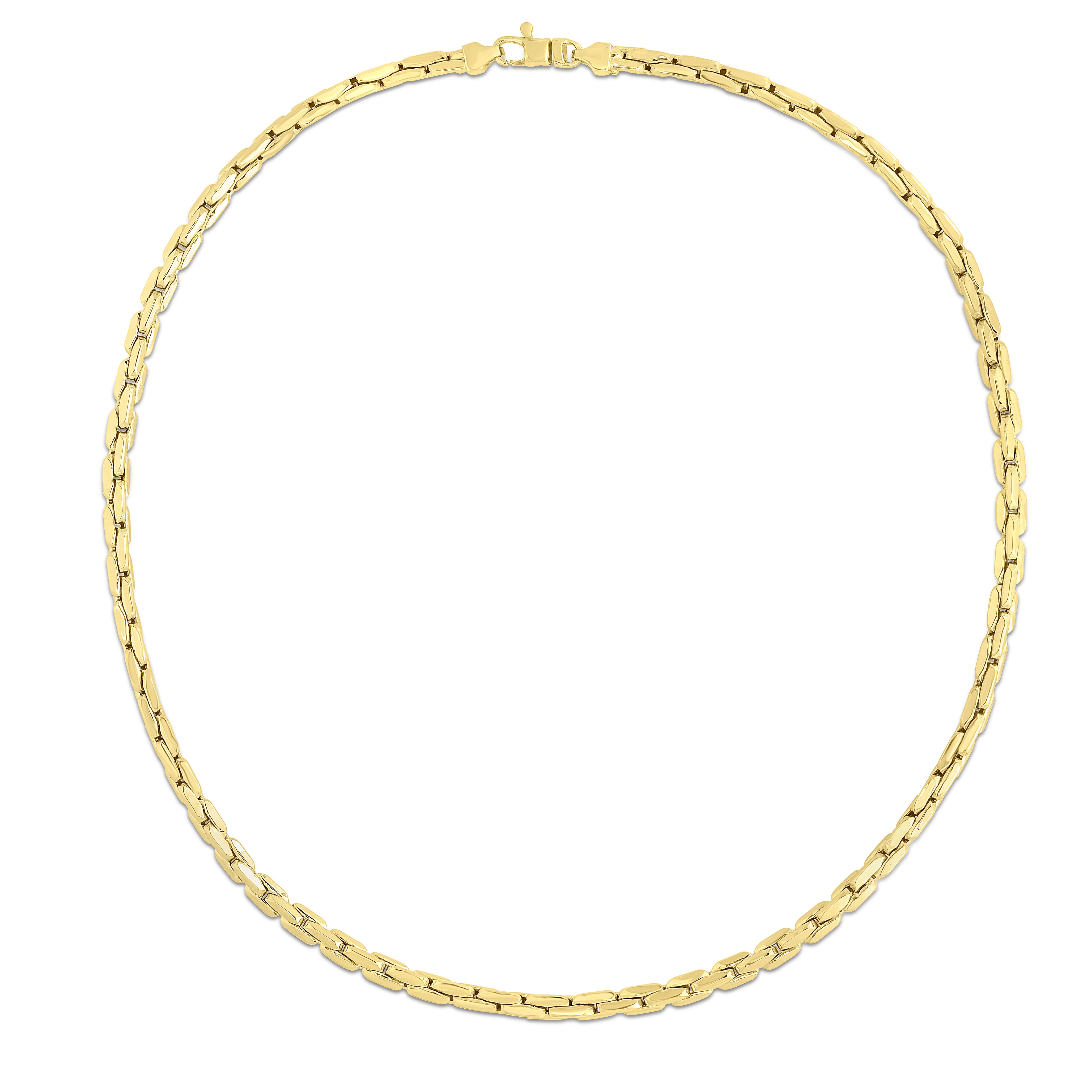 14K Gold Compressed Cable Link Bracelet