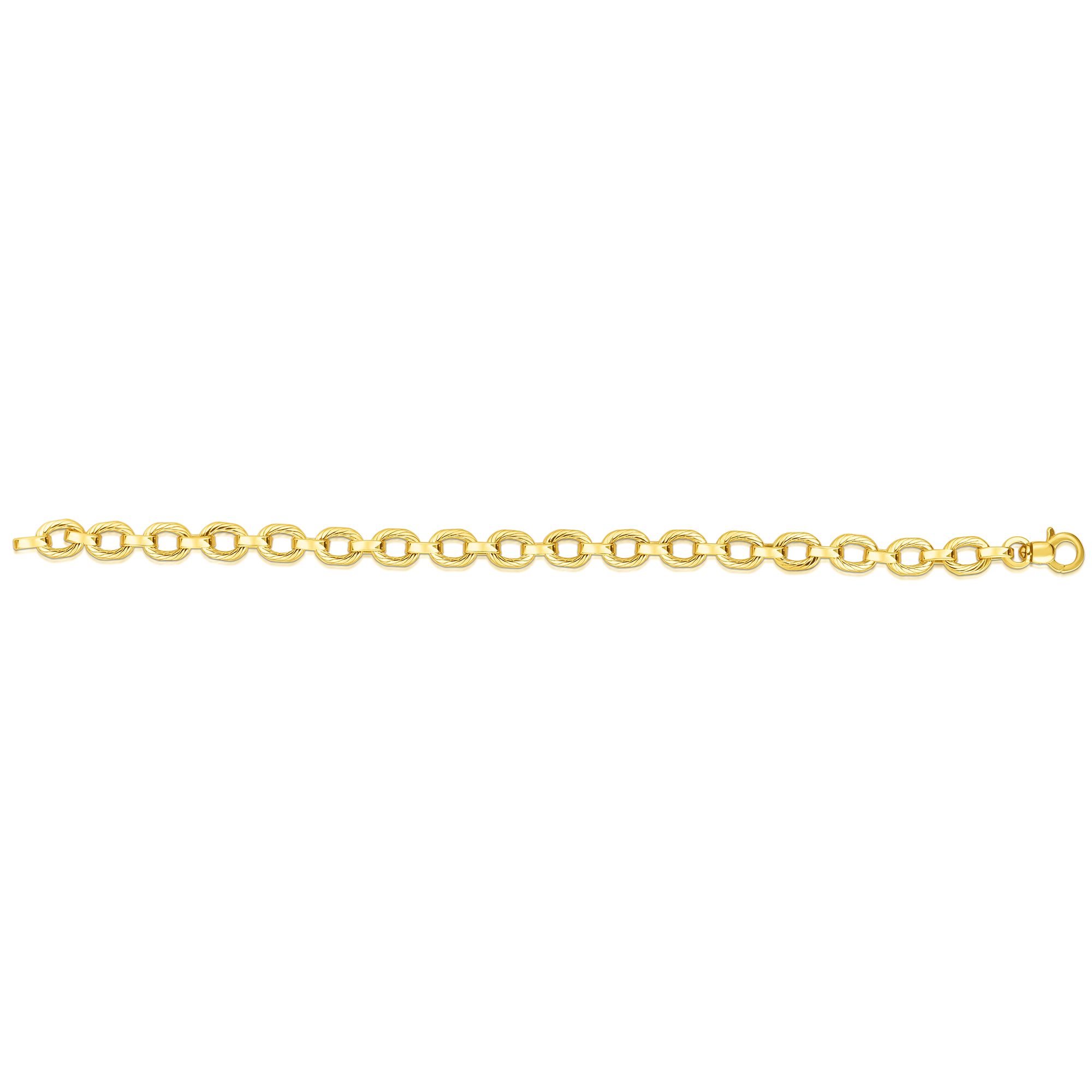 14K Gold Oval Twisted Link Chain