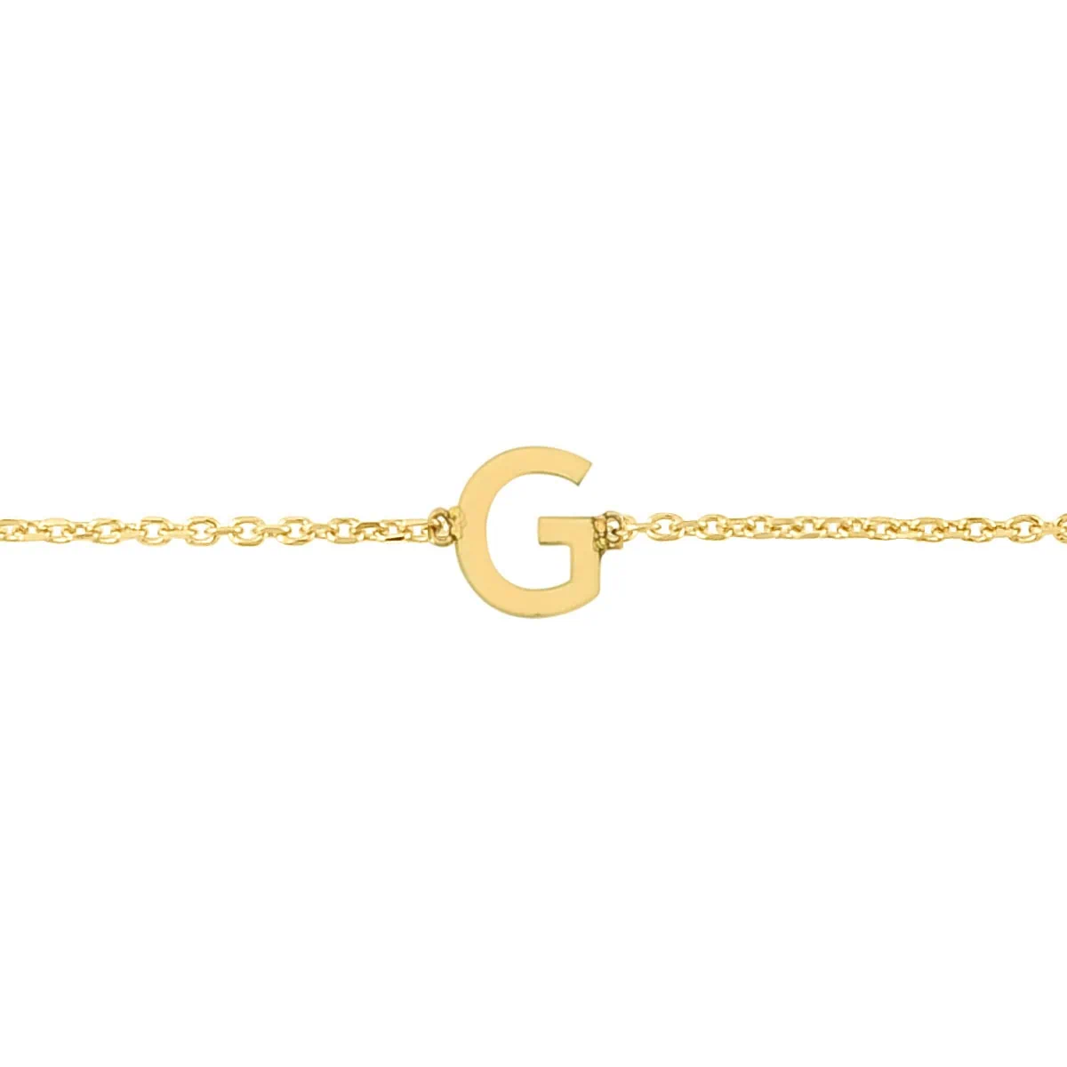 14K Mini Initial G Necklace