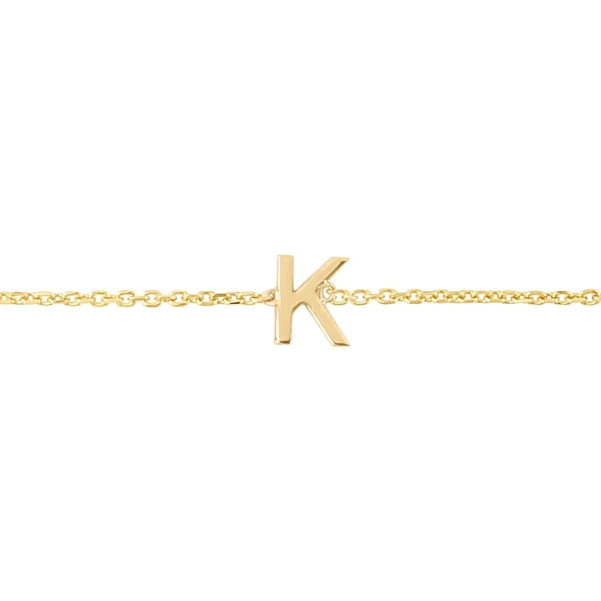 14K Mini Initial K Necklace