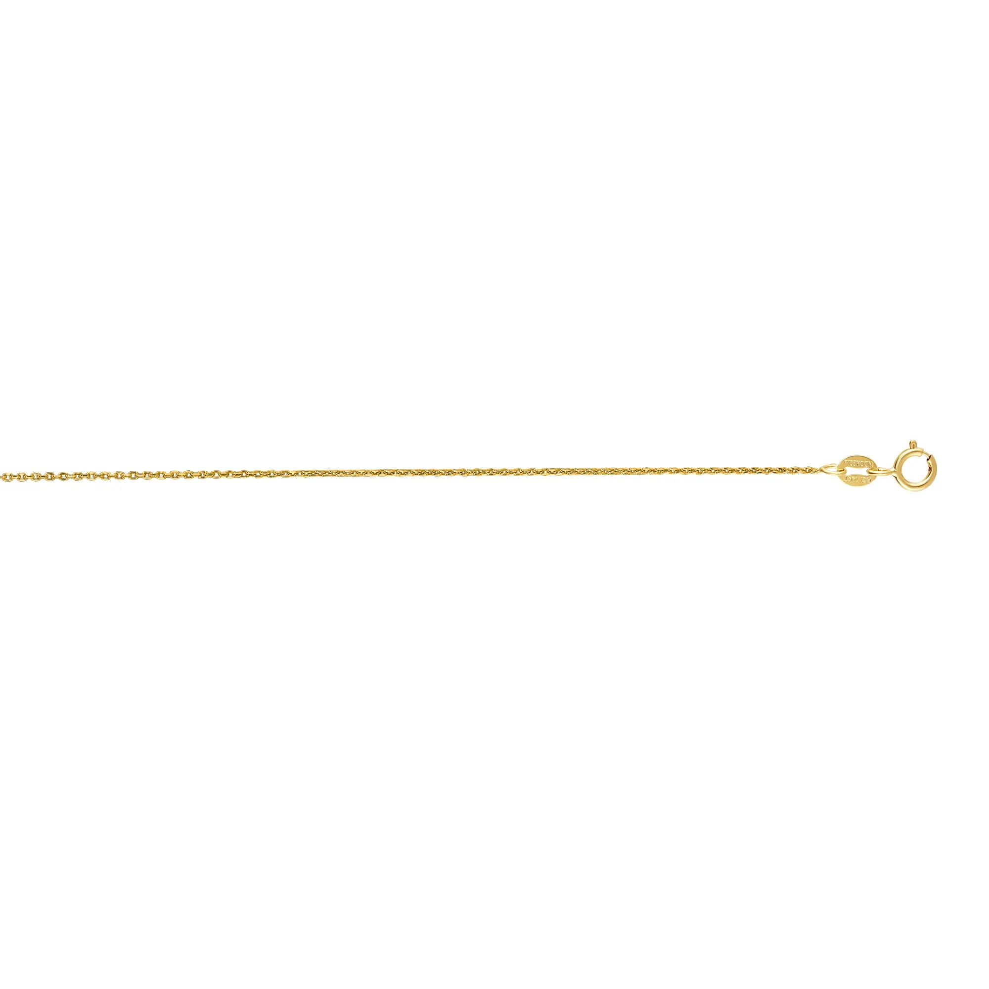 14K Gold 0.85mm Round Cable Chain