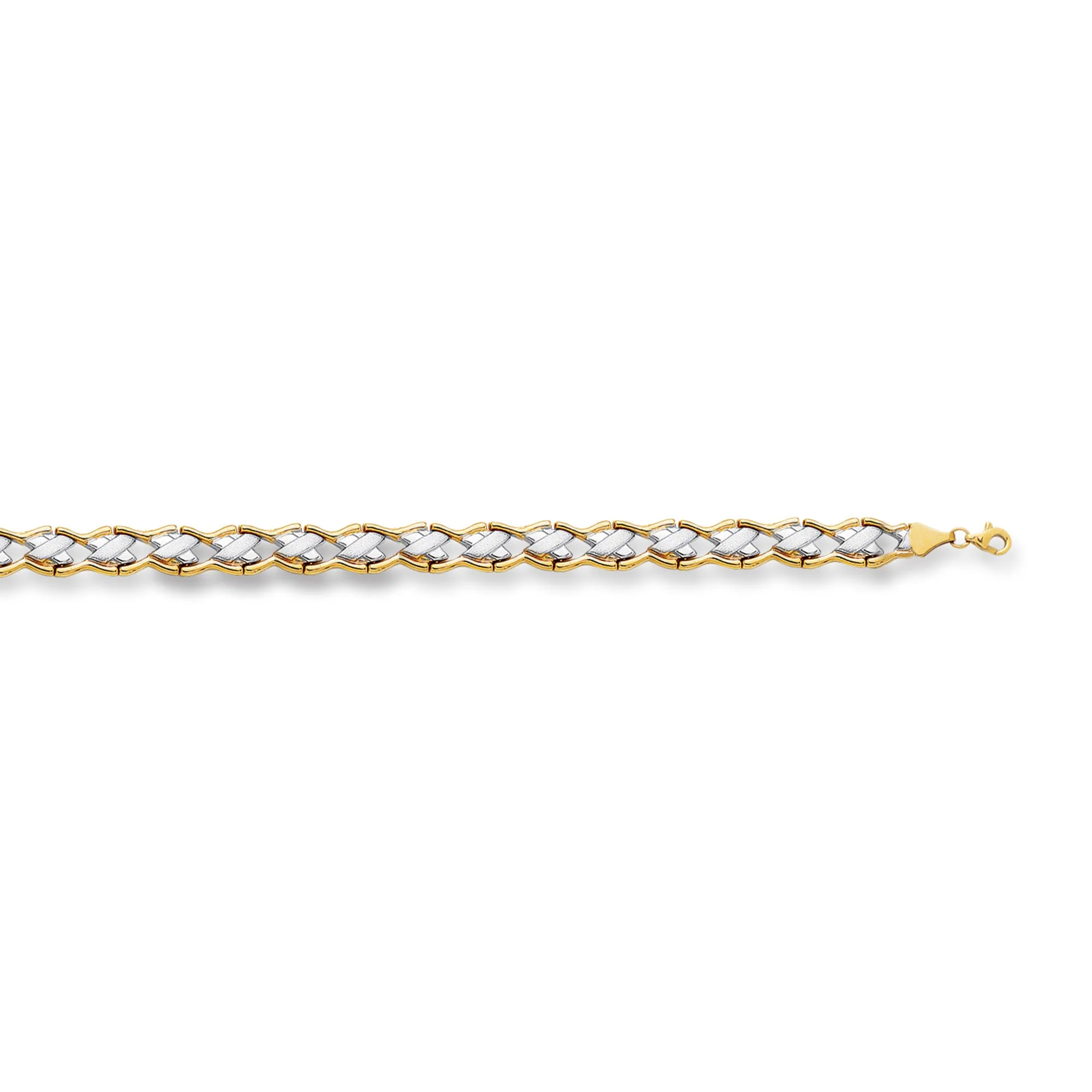 14K Two-tone Gold X Stampato Bracelet