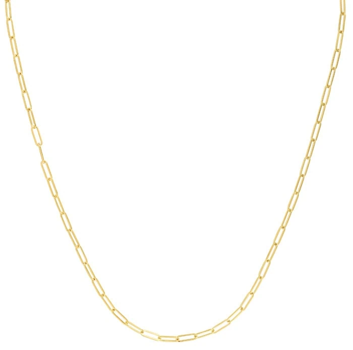 10K Gold 2.5mm Paperclip Chain