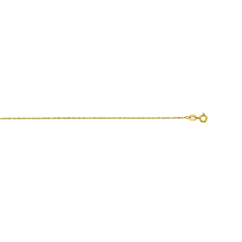 10K Gold .80mm Machine Rope Chain Carded